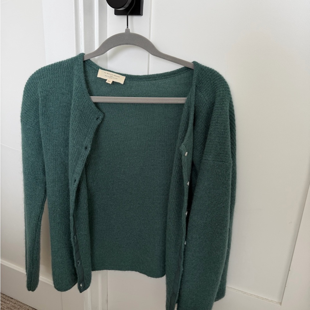 Sezane Green Women's Gaspard Cardigan